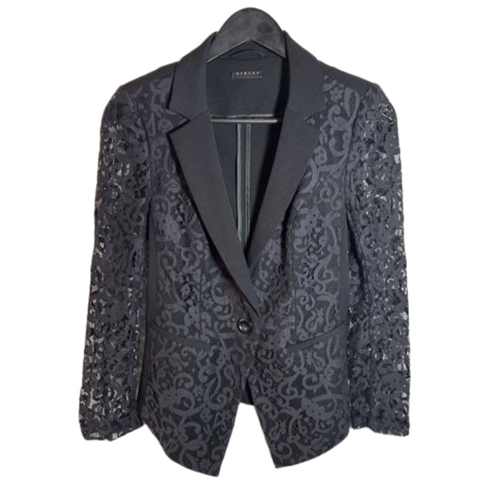 Sisley Black Lace Blazer Small - Picture 8 of 15